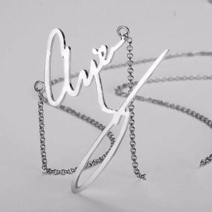 Personalized 925 Sterling Silver Name Pendant Necklace, Handwritten Custom Names Necklace, Gift Jewelry for Friends & Family - Personalized Jewel