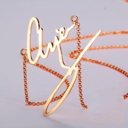 Personalized 925 Sterling Silver Name Pendant Necklace, Handwritten Custom Names Necklace, Gift Jewelry for Friends & Family - Personalized Jewel