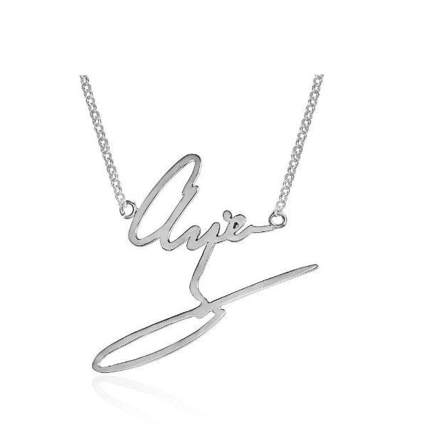 Personalized 925 Sterling Silver Name Pendant Necklace, Handwritten Custom Names Necklace, Gift Jewelry for Friends & Family - Personalized Jewel