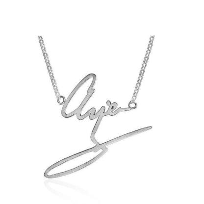 Personalized 925 Sterling Silver Name Pendant Necklace, Handwritten Custom Names Necklace, Gift Jewelry for Friends & Family - Personalized Jewel