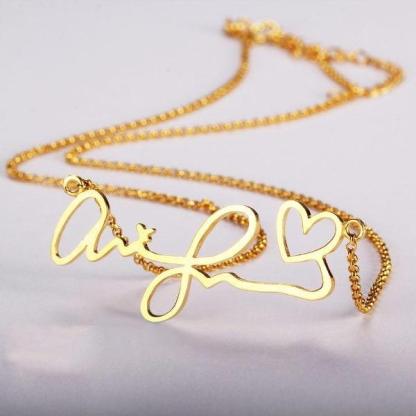 Personalized 925 Sterling Silver Name Pendant Necklace, Handwritten Custom Names Necklace, Gift Jewelry for Friends & Family - Personalized Jewel