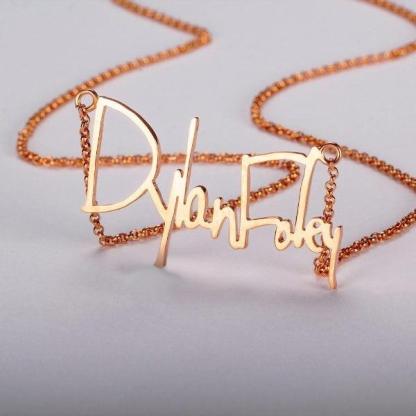Personalized 925 Sterling Silver Name Pendant Necklace, Handwritten Custom Names Necklace, Gift Jewelry for Friends & Family - Personalized Jewel