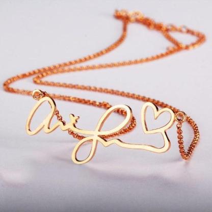 Personalized 925 Sterling Silver Name Pendant Necklace, Handwritten Custom Names Necklace, Gift Jewelry for Friends & Family - Personalized Jewel
