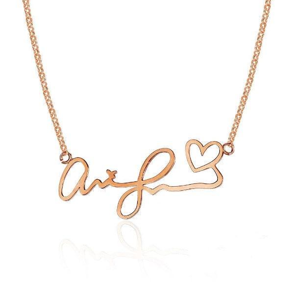 Personalized 925 Sterling Silver Name Pendant Necklace, Handwritten Custom Names Necklace, Gift Jewelry for Friends & Family - Personalized Jewel