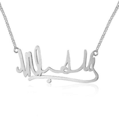 Personalized 925 Sterling Silver Name Pendant Necklace, Handwritten Custom Names Necklace, Gift Jewelry for Friends & Family - Personalized Jewel