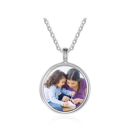 Personalized 925 Sterling Silver Photo Pendant Necklace, Customized Fashion Necklace for Women, Special Gift for Her - Personalized Jewel