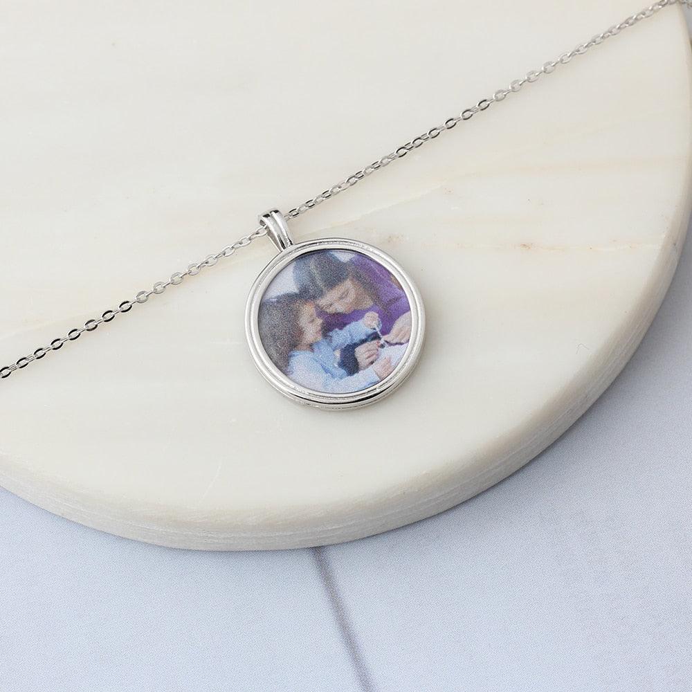 Personalized 925 Sterling Silver Photo Pendant Necklace, Customized Fashion Necklace for Women, Special Gift for Her - Personalized Jewel