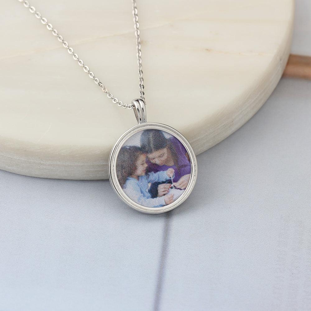 Personalized 925 Sterling Silver Photo Pendant Necklace, Customized Fashion Necklace for Women, Special Gift for Her - Personalized Jewel