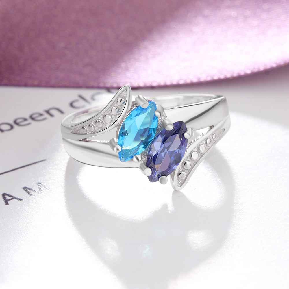 Personalized 925 Sterling Silver Promise Ring-Personalized Jewels