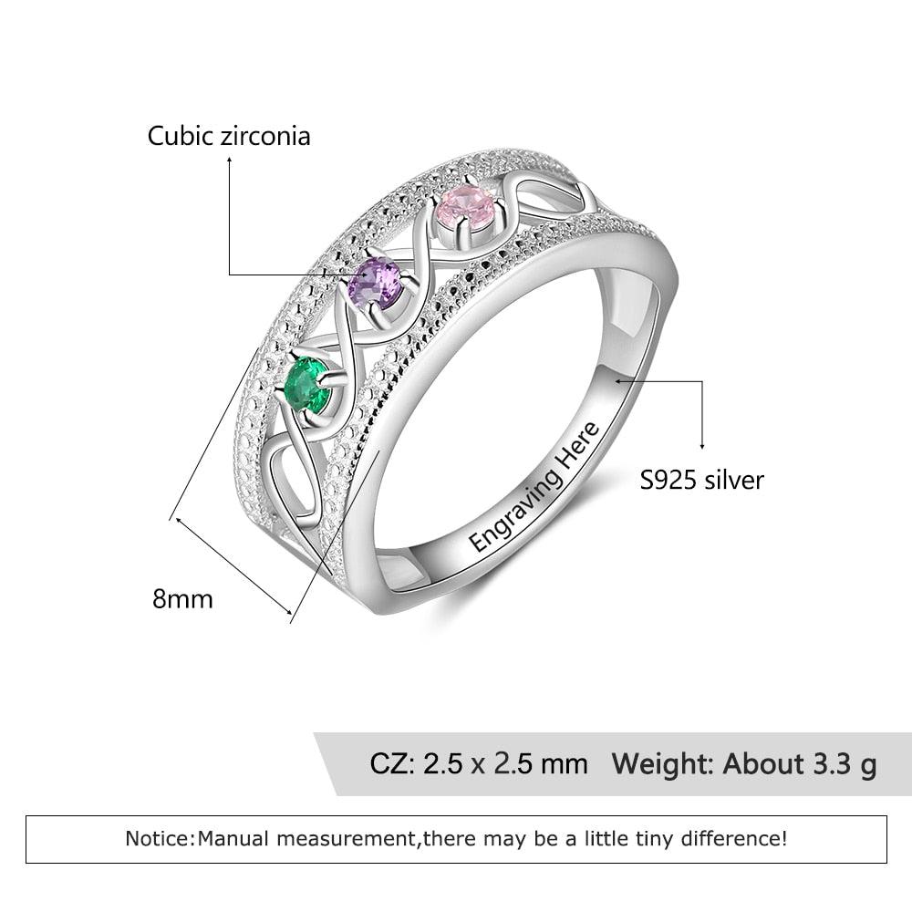 Personalized 925 Sterling Silver Rings For Women Of all Ages - Personalized Jewel