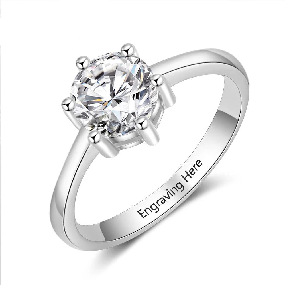 Personalized 925 Sterling Silver Rings for Women – Simple Accessories – Engraved Names – Trendy Anniversary Jewelry Gift - Personalized Jewel