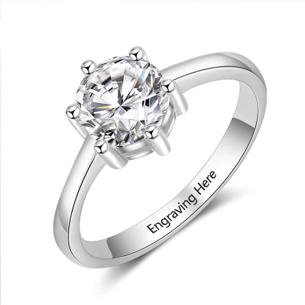 Personalized 925 Sterling Silver Rings for Women – Simple Accessories – Engraved Names – Trendy Anniversary Jewelry Gift - Personalized Jewel
