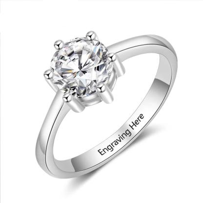 Personalized 925 Sterling Silver Rings for Women – Simple Accessories – Engraved Names – Trendy Anniversary Jewelry Gift - Personalized Jewel