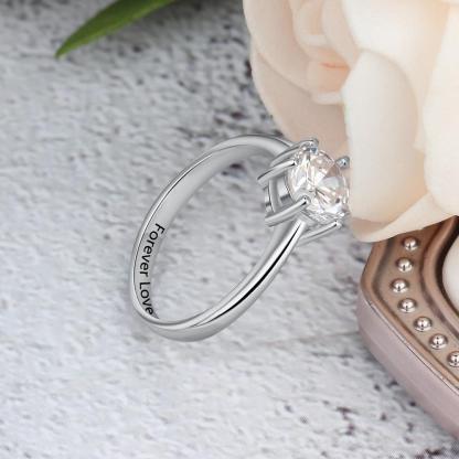 Personalized 925 Sterling Silver Rings for Women – Simple Accessories – Engraved Names – Trendy Anniversary Jewelry Gift - Personalized Jewel