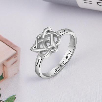 Personalized Celtics Knot Design Copper Rings for Women - Custom Engraved Name – Vintage Jewelry Gift  - Personalized Jewel