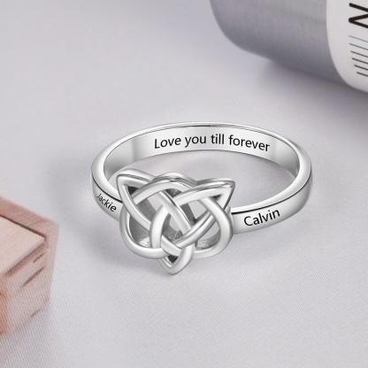 Personalized Celtics Knot Design Copper Rings for Women - Custom Engraved Name – Vintage Jewelry Gift  - Personalized Jewel