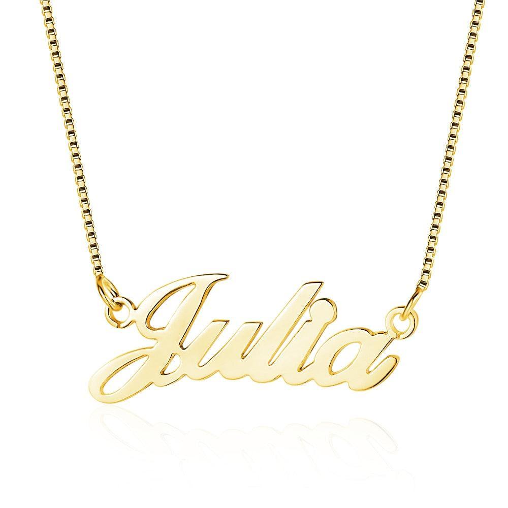 Personalized Copper Customized Nameplate Pendant Necklace 3 Color Jewelry Gift For Women - Personalized Jewel