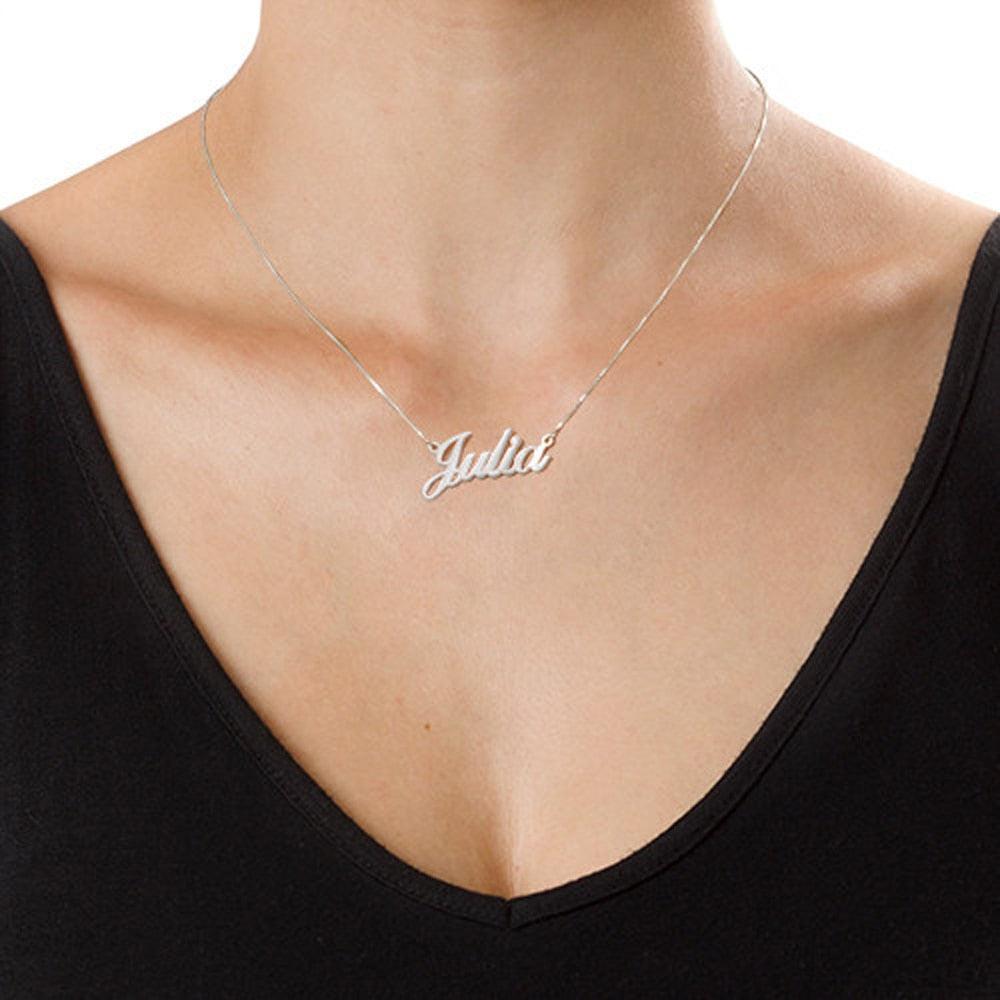 Personalized Copper Customized Nameplate Pendant Necklace 3 Color Jewelry Gift For Women - Personalized Jewel