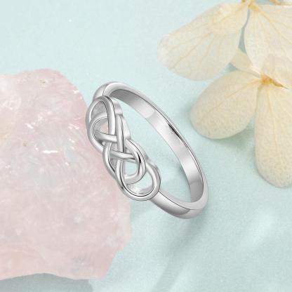 Personalized Copper Engraved Names Braided Knot Jewelry Rings Gift for Women - Personalized Jewel
