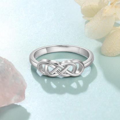 Personalized Copper Engraved Names Braided Knot Jewelry Rings Gift for Women - Personalized Jewel