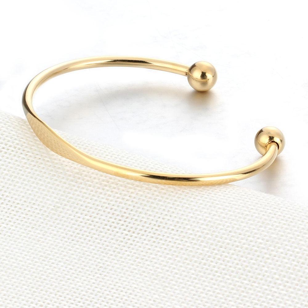 Personalized Cuff Bracelets Stainless Steel Open Bangles Women Fashion Jewelry Female Charm Bracelet Gift - Personalized Jewel
