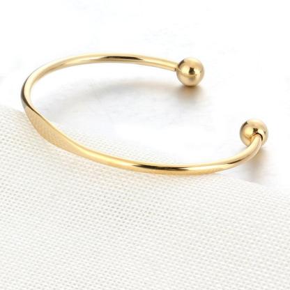 Personalized Cuff Bracelets Stainless Steel Open Bangles Women Fashion Jewelry Female Charm Bracelet Gift - Personalized Jewel