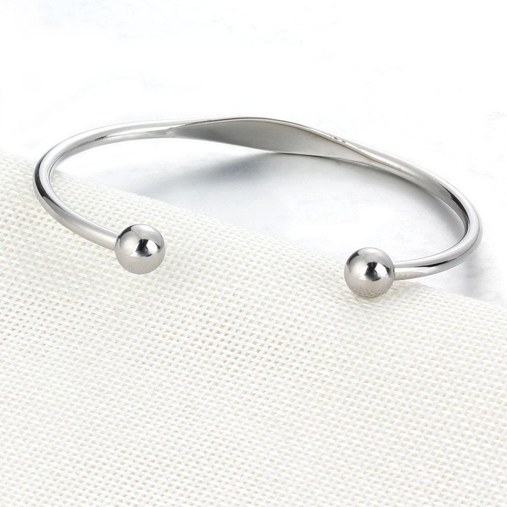 Personalized Cuff Bracelets Stainless Steel Open Bangles Women Fashion Jewelry Female Charm Bracelet Gift - Personalized Jewel