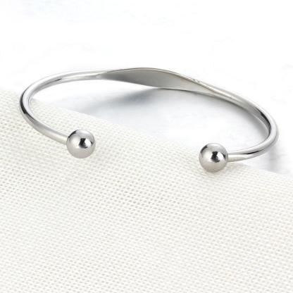 Personalized Cuff Bracelets Stainless Steel Open Bangles Women Fashion Jewelry Female Charm Bracelet Gift - Personalized Jewel