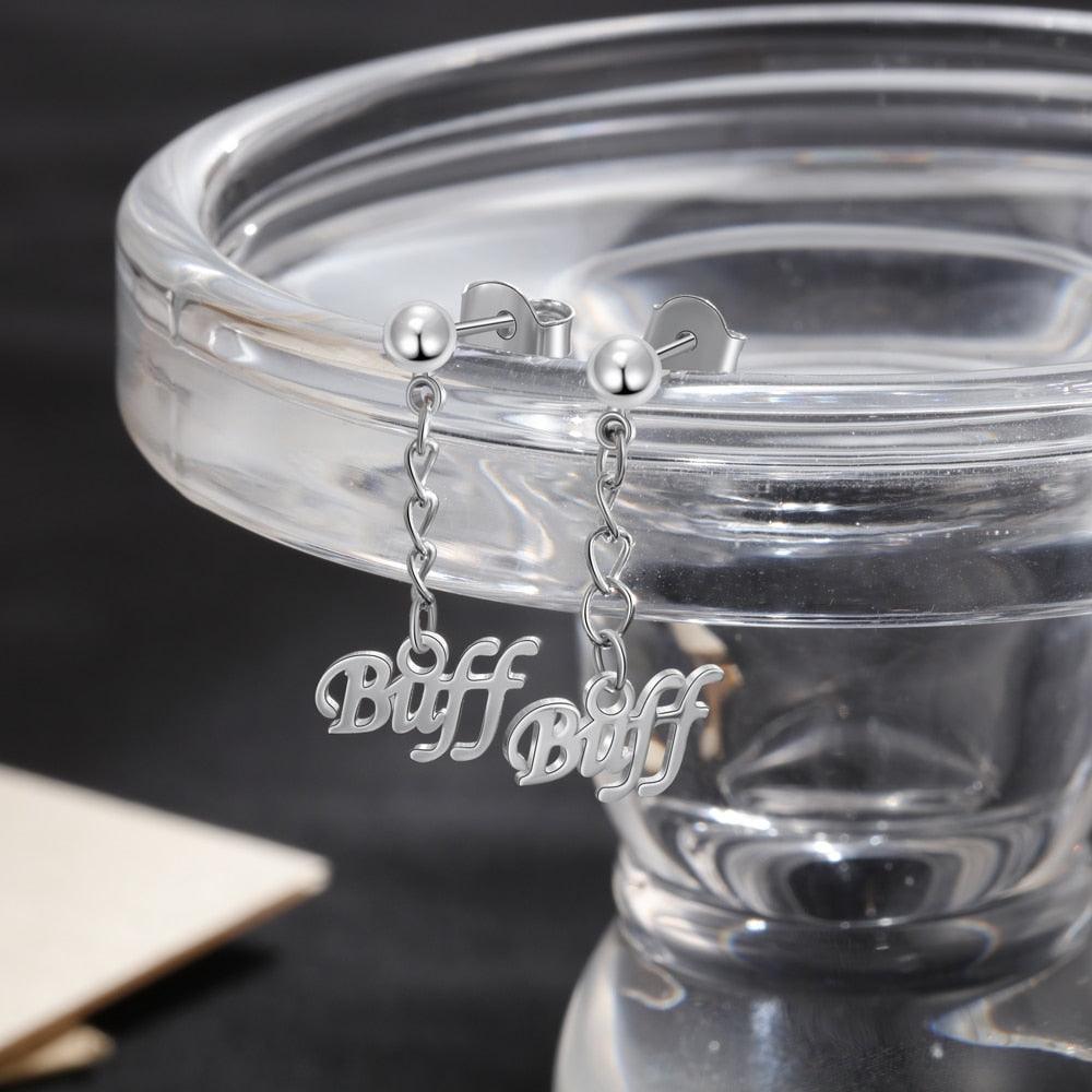 Personalized Custom Name Engraved  Earring For Women Earrings-Personalized Jewels