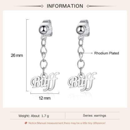 Personalized Custom Name Engraved  Earring For Women Earrings-Personalized Jewels