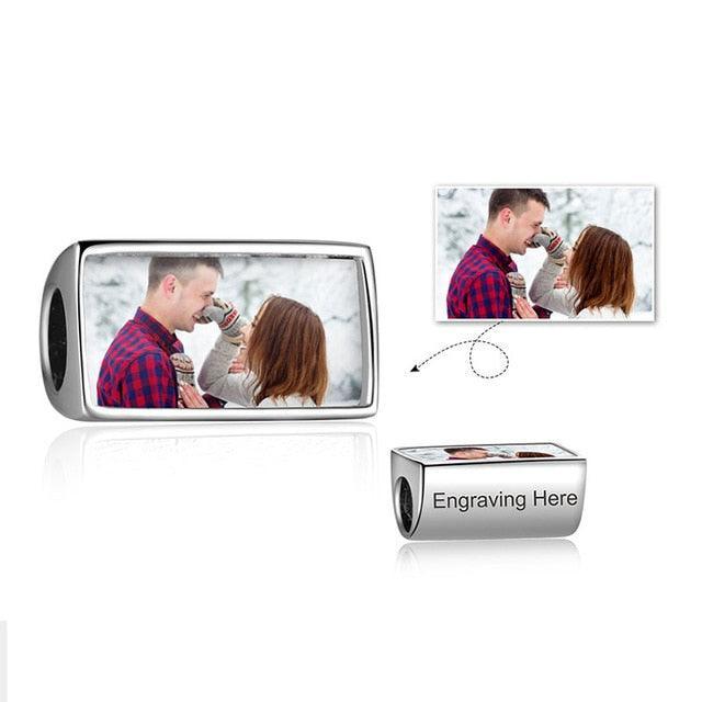Personalized Custom Photo And Text Engrave Beads for Bracelet And Necklace - Personalized Jewel