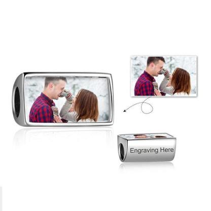 Personalized Custom Photo And Text Engrave Beads for Bracelet And Necklace - Personalized Jewel