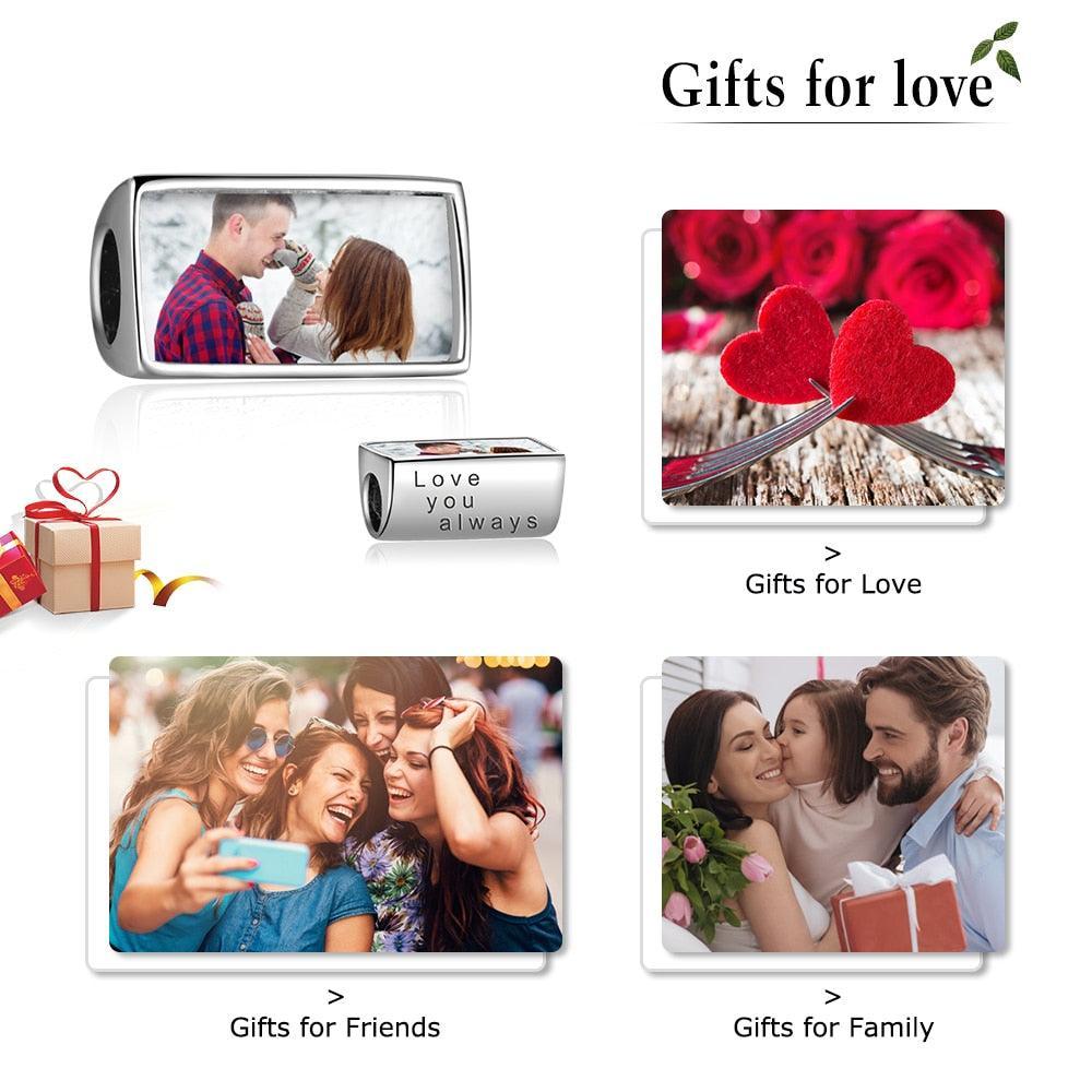 Personalized Custom Photo And Text Engrave Beads for Bracelet And Necklace - Personalized Jewel
