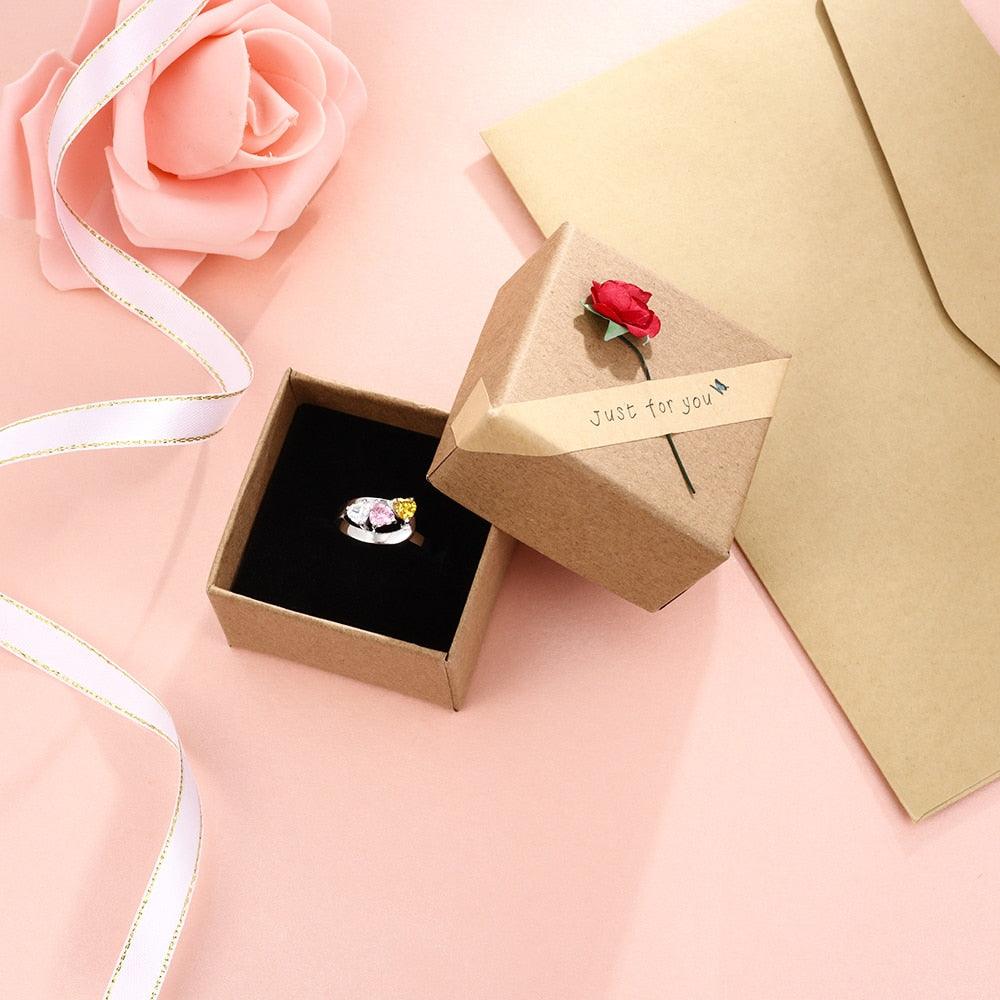 Personalized Double Top Rings Perfect Choice For Women of All Ages - Personalized Jewel