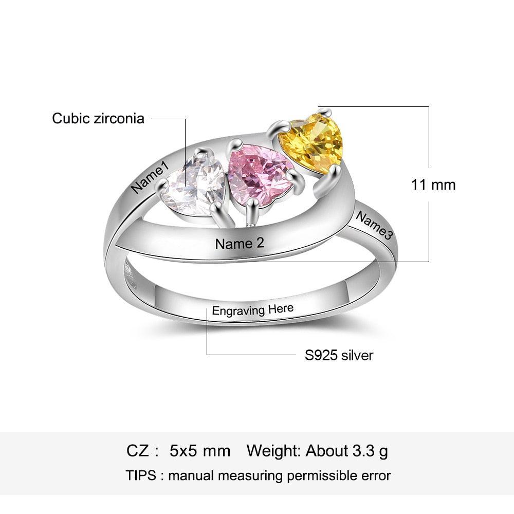 Personalized Double Top Rings Perfect Choice For Women of All Ages - Personalized Jewel