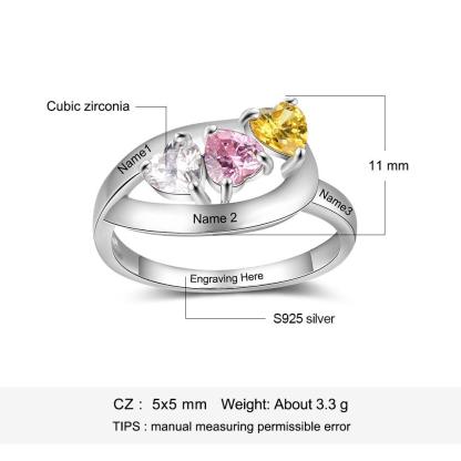Personalized Double Top Rings Perfect Choice For Women of All Ages - Personalized Jewel