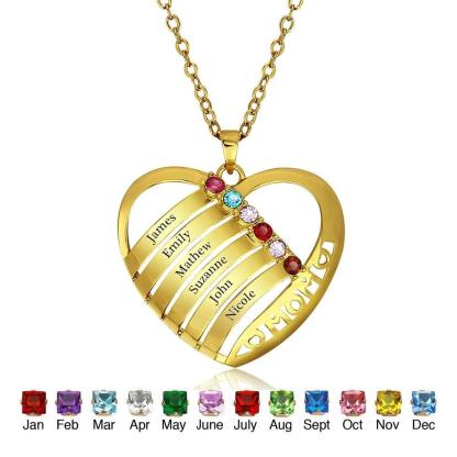 Personalized Engrave Love Pendants Necklaces Heart 925 Sterling Silver Necklaces & Pendants Mother's Day Gift - Personalized Jewel
