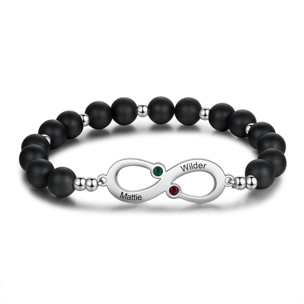 Personalized Engraving Infinity Bracelet for Women - Personalized Jewel