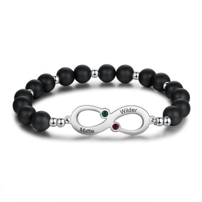 Personalized Engraving Infinity Bracelet for Women - Personalized Jewel