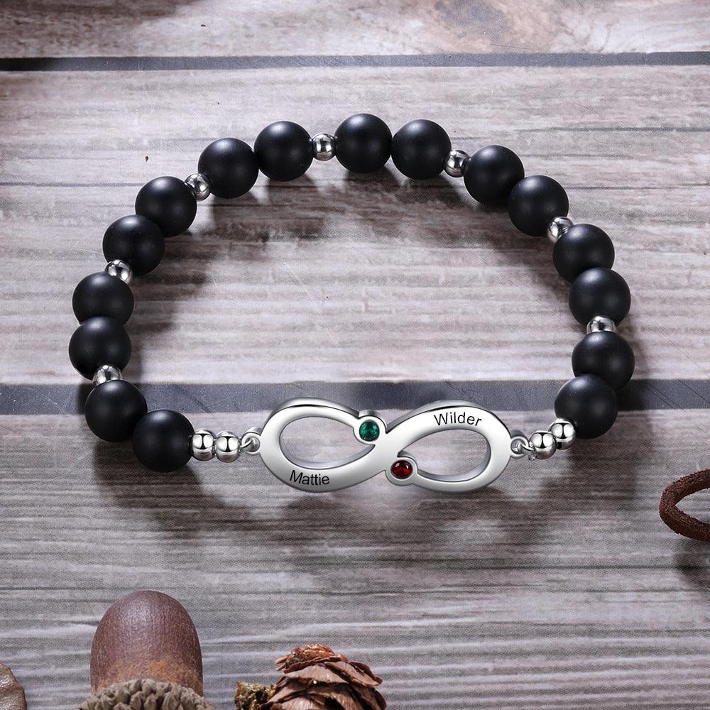 Personalized Engraving Infinity Bracelet for Women - Personalized Jewel
