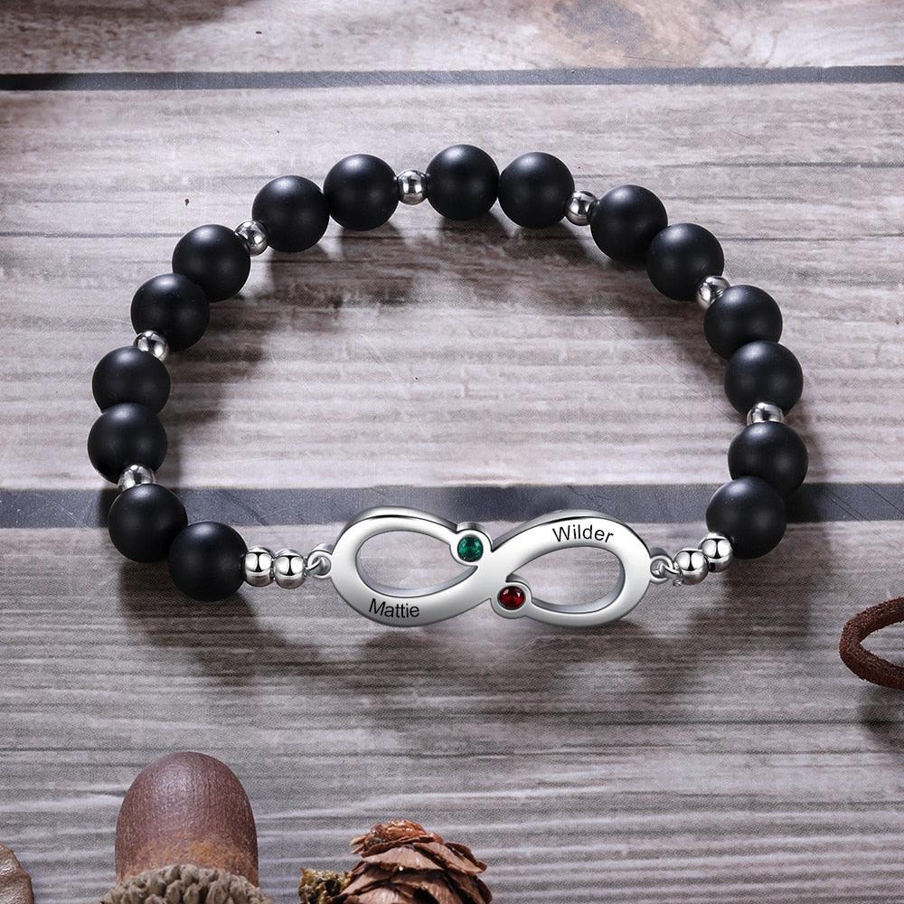 Personalized Engraving Infinity Bracelet for Women - Personalized Jewel