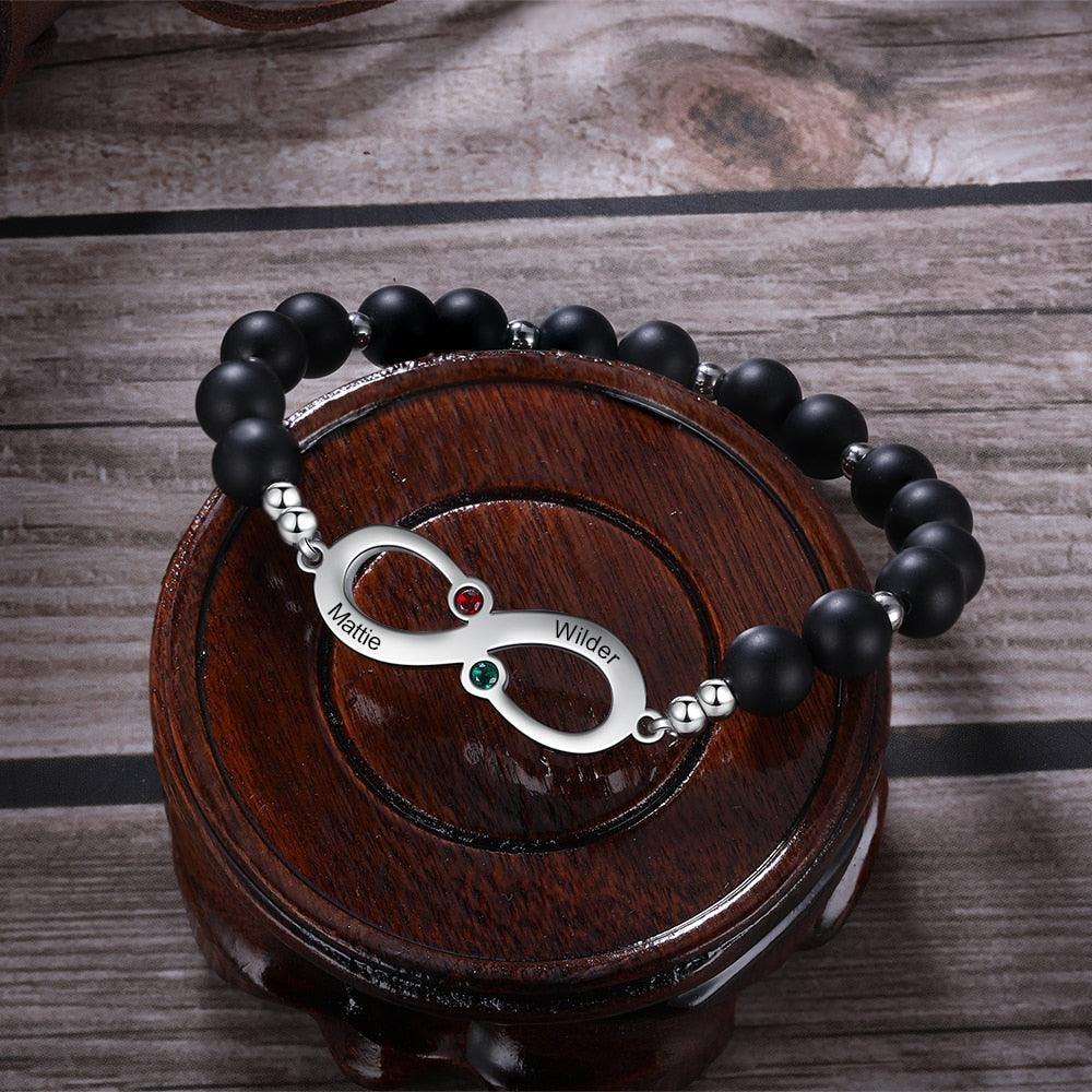 Personalized Engraving Infinity Bracelet for Women-Personalized Jewels