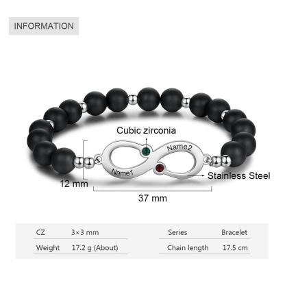 Personalized Engraving Infinity Bracelet for Women - Personalized Jewel