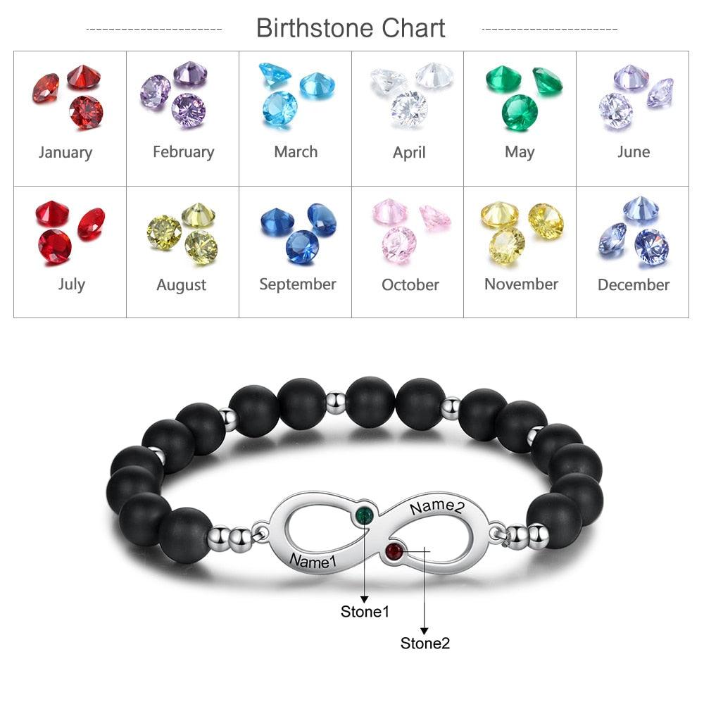 Personalized Engraving Infinity Bracelet for Women - Personalized Jewel