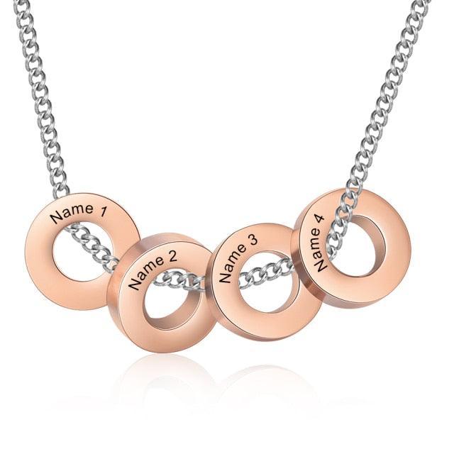 Personalized Family Bead Name Necklace for Women - Personalized Jewel