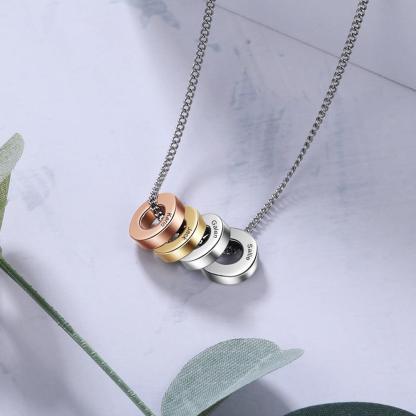 Personalized Family Bead Name Necklace for Women - Personalized Jewel