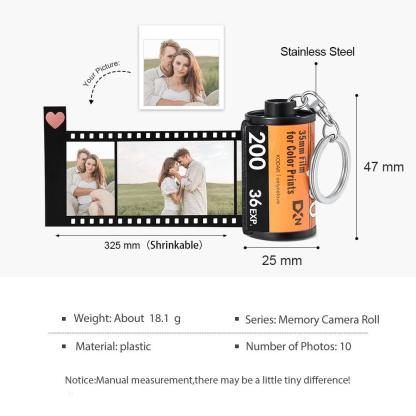 Personalized Film Print Roll with Keychain - Personalized Jewel