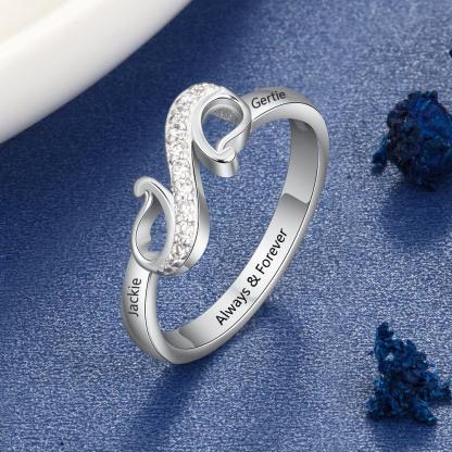 Personalized Geometric Custom Style Engraved Name Ring-Personalized Jewels