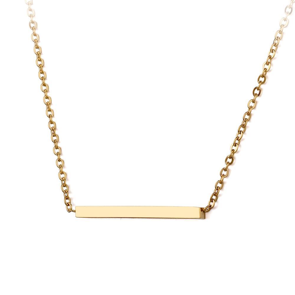 Personalized Gold Color Stainless Steel Necklace Gift for Christmas, Engrave Custom Names - Personalized Jewel
