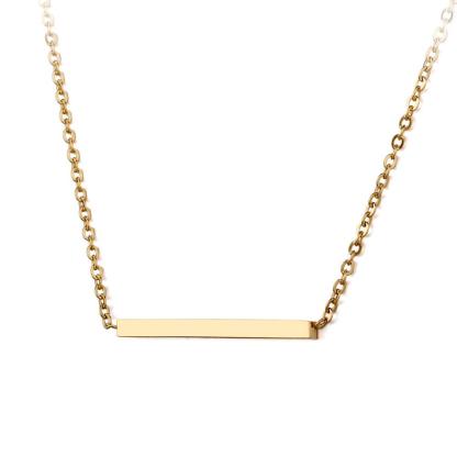 Personalized Gold Color Stainless Steel Necklace Gift for Christmas, Engrave Custom Names - Personalized Jewel